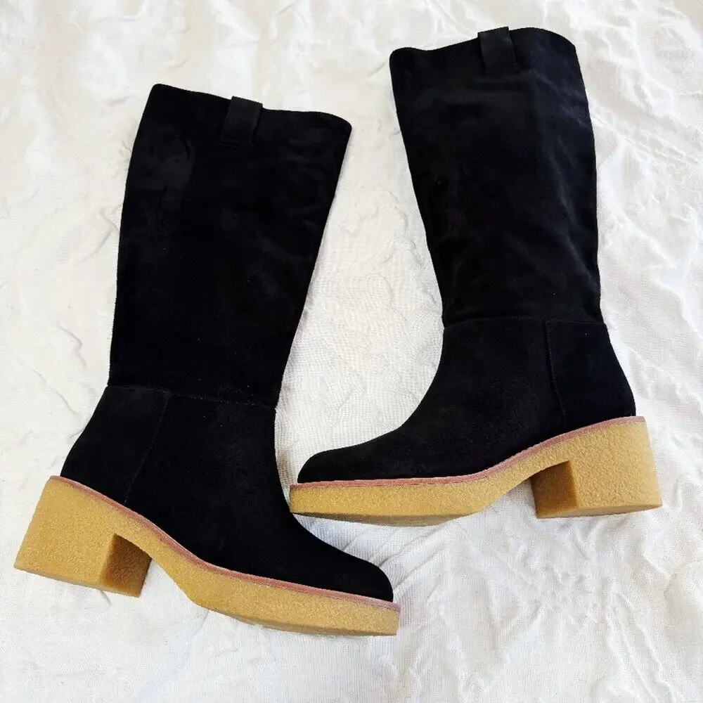 Stuart Weitzman Montana Slouch Suede Knee Boots Size 10 New